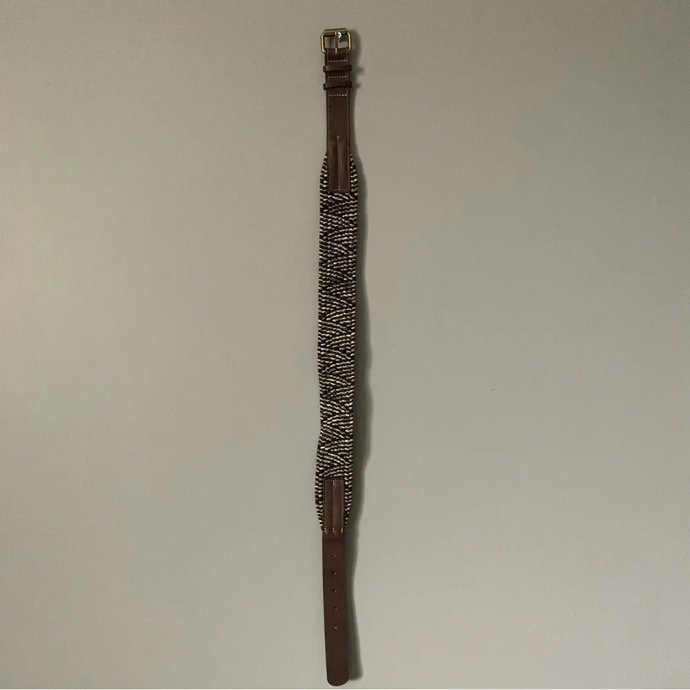 J. CREW Women’s Brown and Black Woven Belt